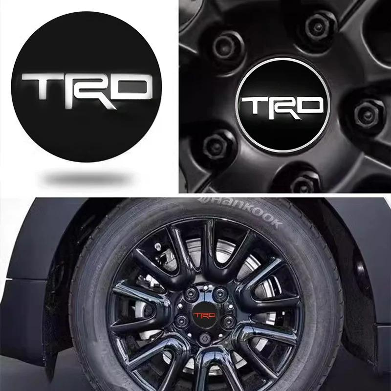 For Toyota YarXP114Pcs For Toyota TRD Corolla Auris Yaris Prius Highlander 60mm 56mm Car Wheel Center Hub Cap Rim Cover Stickers Badge Accessories