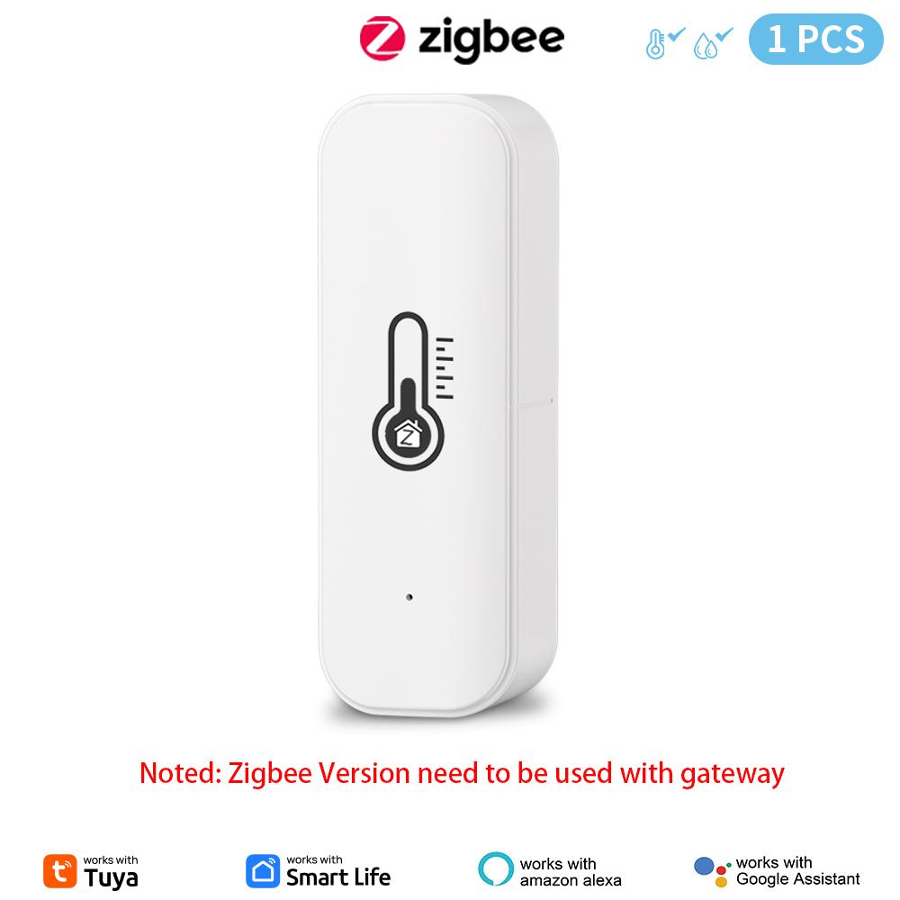 Tuya Zigbee Temperature Humidity Sensor Smart Life Remote Monitor For Smart Home Work with Alexa Google Assistant