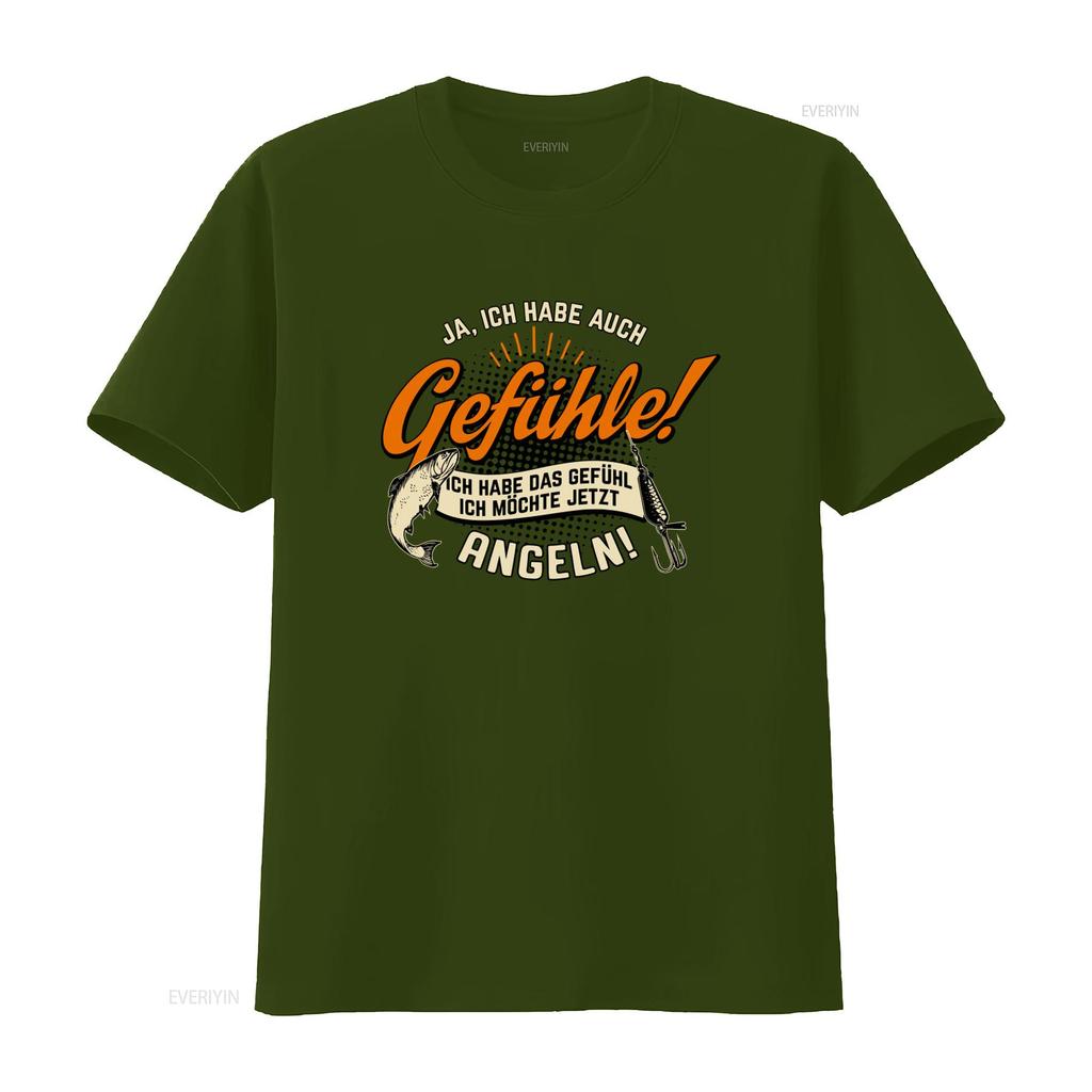 Angler Fishing Feel T Shirt for Men with Funny Sayings Ich Habe Das Gefühl Möchte Jetzt Angeln vintage Washed Unisex