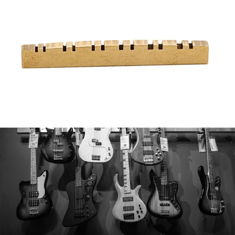 Pre-Slotted Guitar Nuts Slotted Brass Nut Saddle for 12 String Electric Guitar