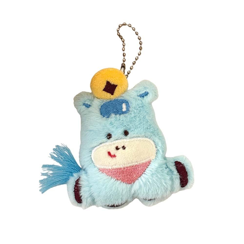 Embroidery Plush Horse Doll Pendant Keychain Zodiac Mascot Dolls Unique Horse Ornament  Student Bag