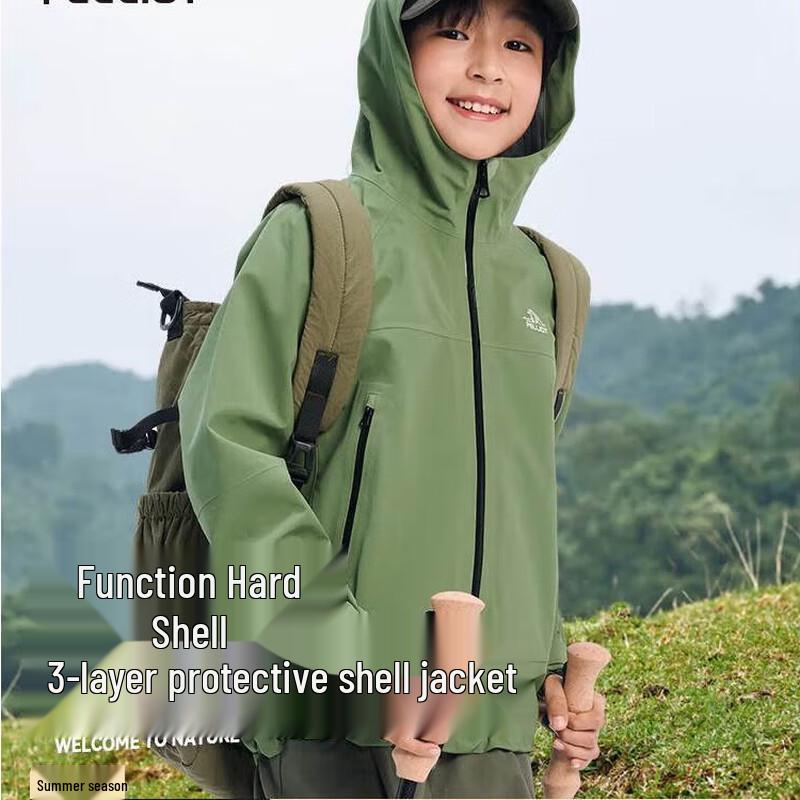 Pelliot Kids Hooded Hardshell Outdoor Jacket M 130