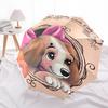 Pretty Little Lady, Lady and the Tramp Themed Automatic Opening and Closing Umbrella, Brightly Colored 8-rib Portable Umbrella, Suitable for Men and W