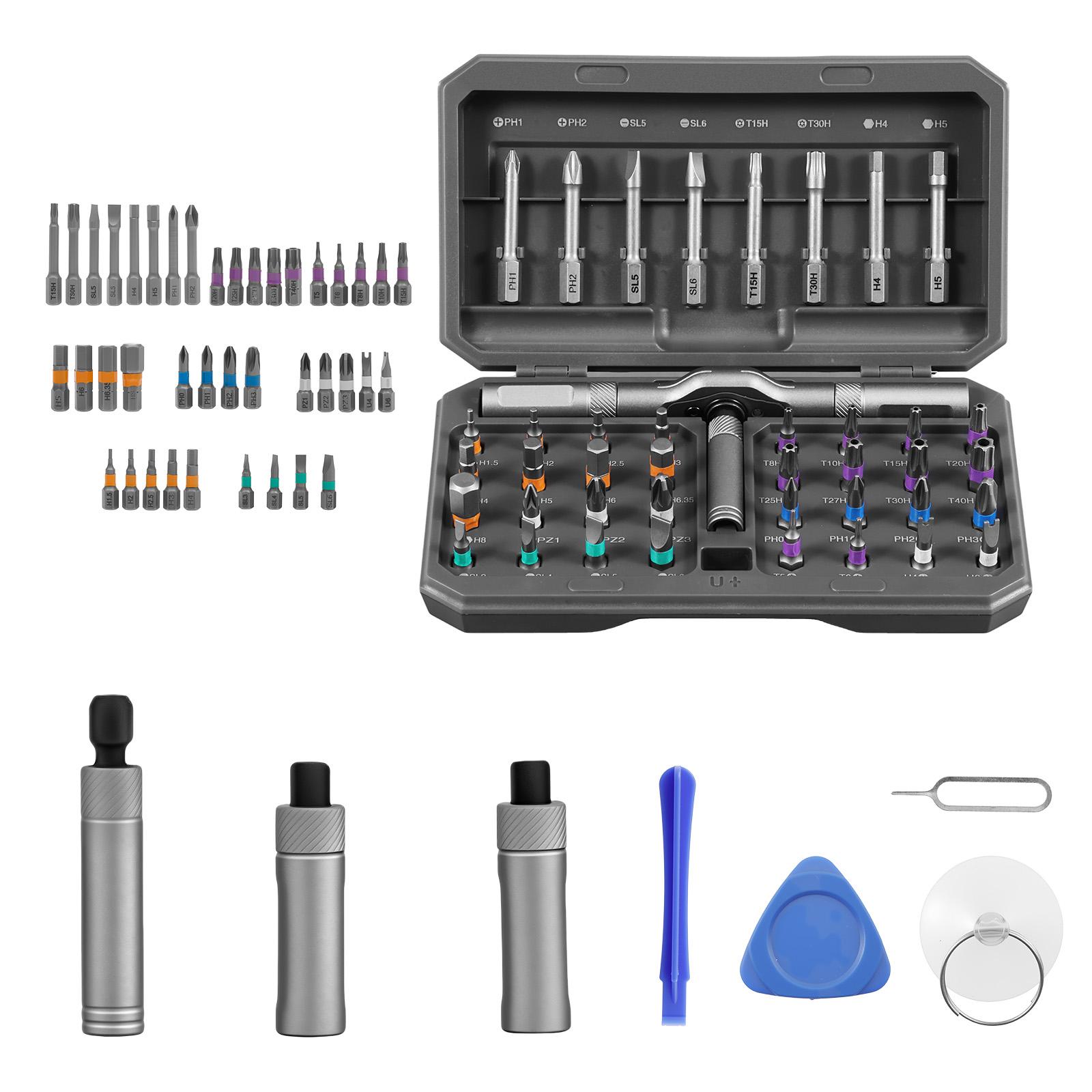 

Ratchet Screwdriver Set 42in1/66in1 Magnetic Screwdriver Set with Removable Handle Magnetic Screwdrivers for Computer Furniture