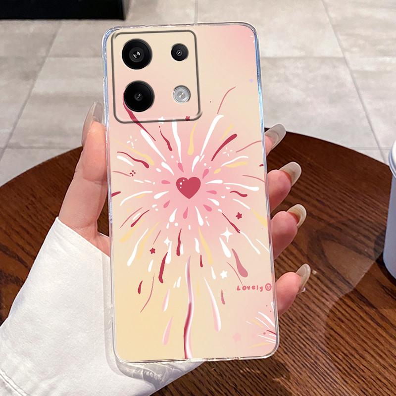 For Redmi Note 14S Case Transparent Aesthetic Luxury Cute Cat Fashion Astronaut Soft TPU Casing Silicone Shockproof Bumper Cover
