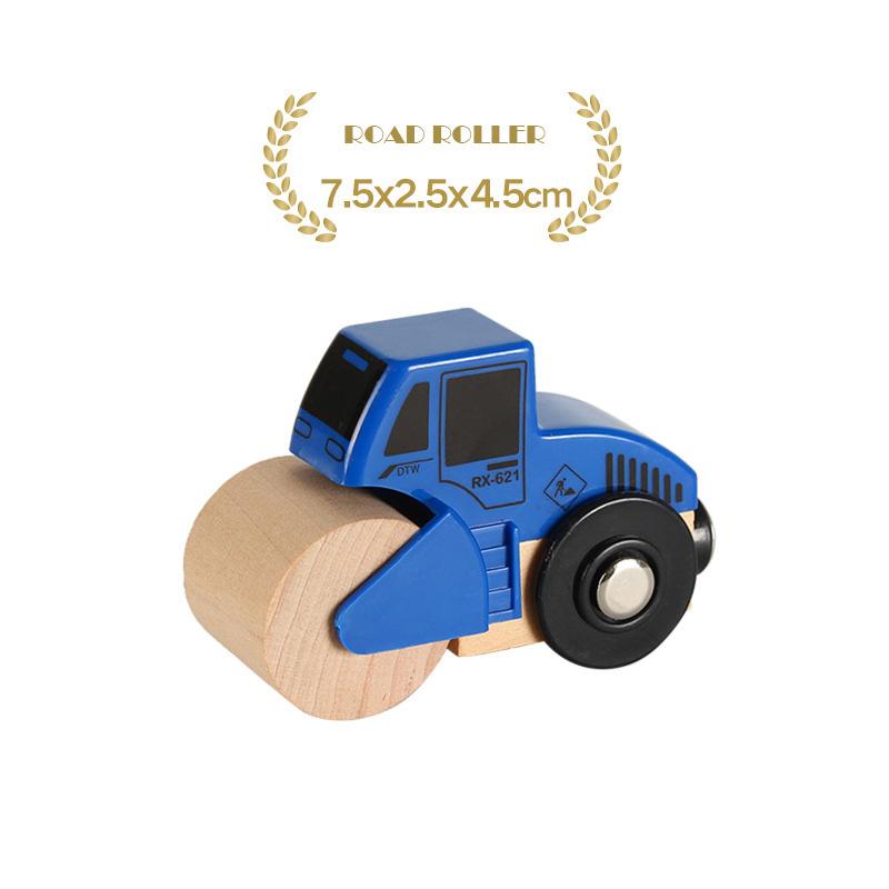 1PC Wooden Magnetic Train Car Locomotive Toy Wood Railway Car Truck Accessories Fit Biro Wooden Tracks Toys for Children Gifts