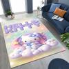 3D Cute Hello Kitty  Sanrio Cartoon Rug for Bedroom Living Room Sofa Home Doormat Decor, Large Kid Play Non-slip Floor Mat Gift