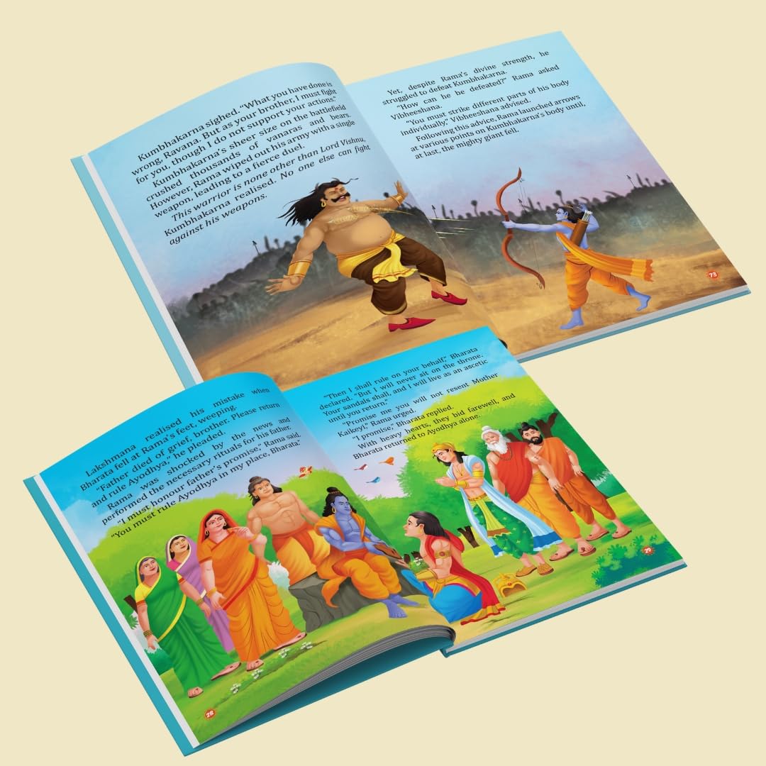 Ramayana Book for Kids  Illustrated Stories for Children  Epic Stories  Bedtime Stories  Age 2+ Years  Read Aloud to Infants, Toddlers  Hardboun