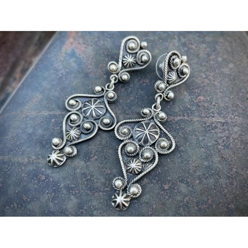 Bohemian Earrings Suitable For women's Ethnic Retro Long Geometric Alloy Pendant earrings, Party Vacation Jewelry