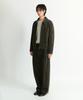 NONBLANK One-Pleat Curved Stitch Pants_Khaki