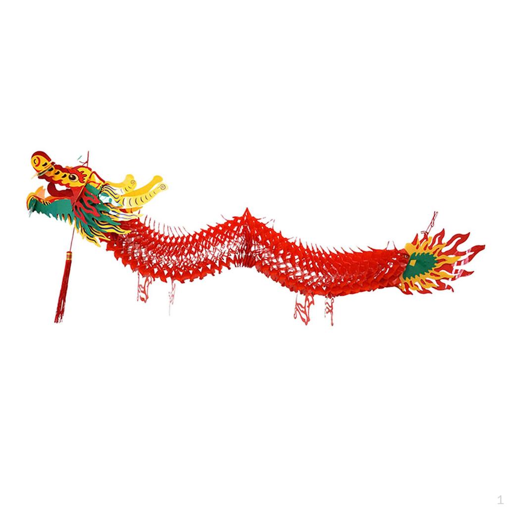 3D Chinese Year Paper Dragon Garland Hanging Decoration Restaurant