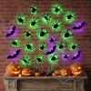 Glow in The Dark LED Glow Wall Stickers 3D Bat Halloween Decorations  Window Decoration