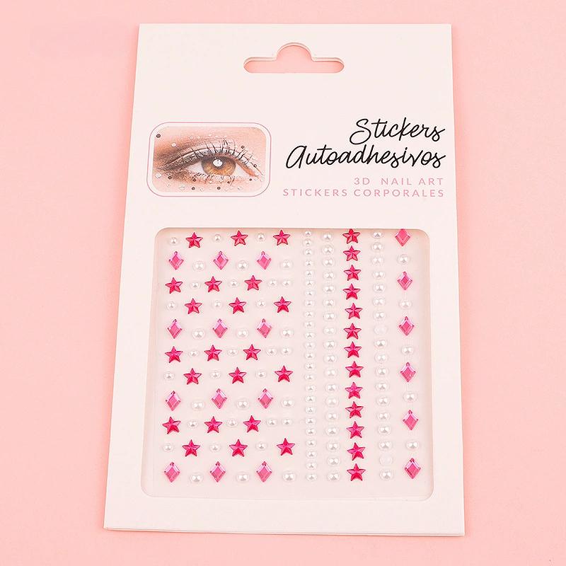 Diamond Eyebrow Tattoo Sticker Glitter Eyeliner Eyebrow Makeup Face Eyes Temporary Tattoo Rock Rhinestone 3D Eyeliner Stickers