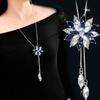 2025 New Elegant Simulated Pearl Choker for Women Silver Color Chain Long Necklaces Pendant Fashion Jewelry Accessories
