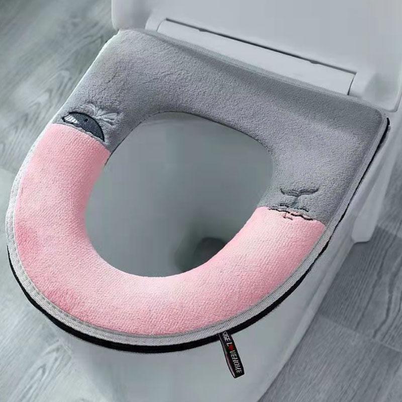 Thickened Toilet Seat Cushion Paste Toilet Cover Waterproof Universal Zipper Toilet Cover