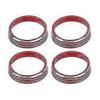 4pcs Red Aluminum Alloy AC Air Vent Knob Trims Rings Replacement for Honda VEZEL XRV 25-26