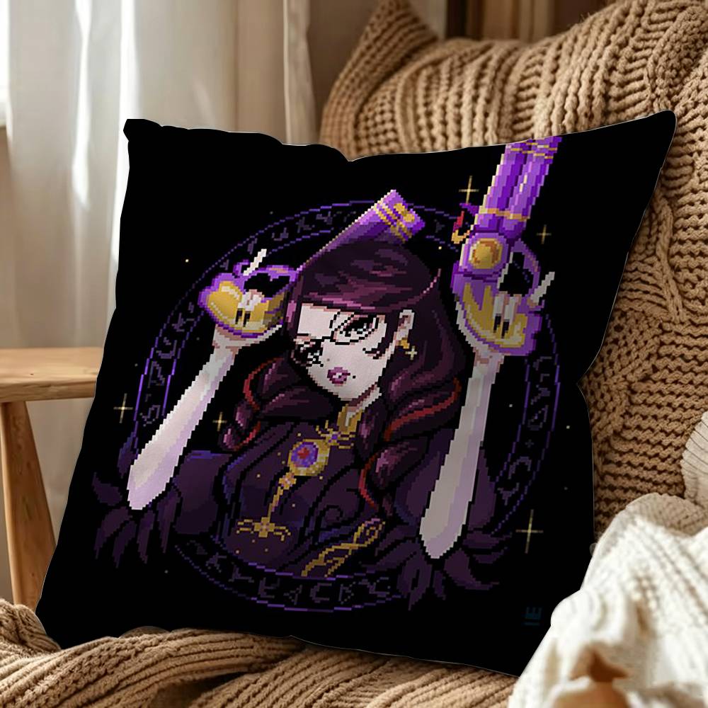 Game B-Bayonetta Double-Sided Printed Cushion Cover Bedroom Bedside Sofa Pillow Case