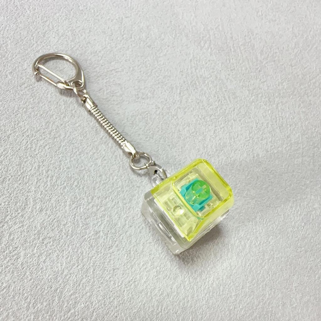Mechanical Keyboard Keycap Stress Relief Keychain Led Bag Charm Lightweight Click Fidget Key Ring For Office Stress
