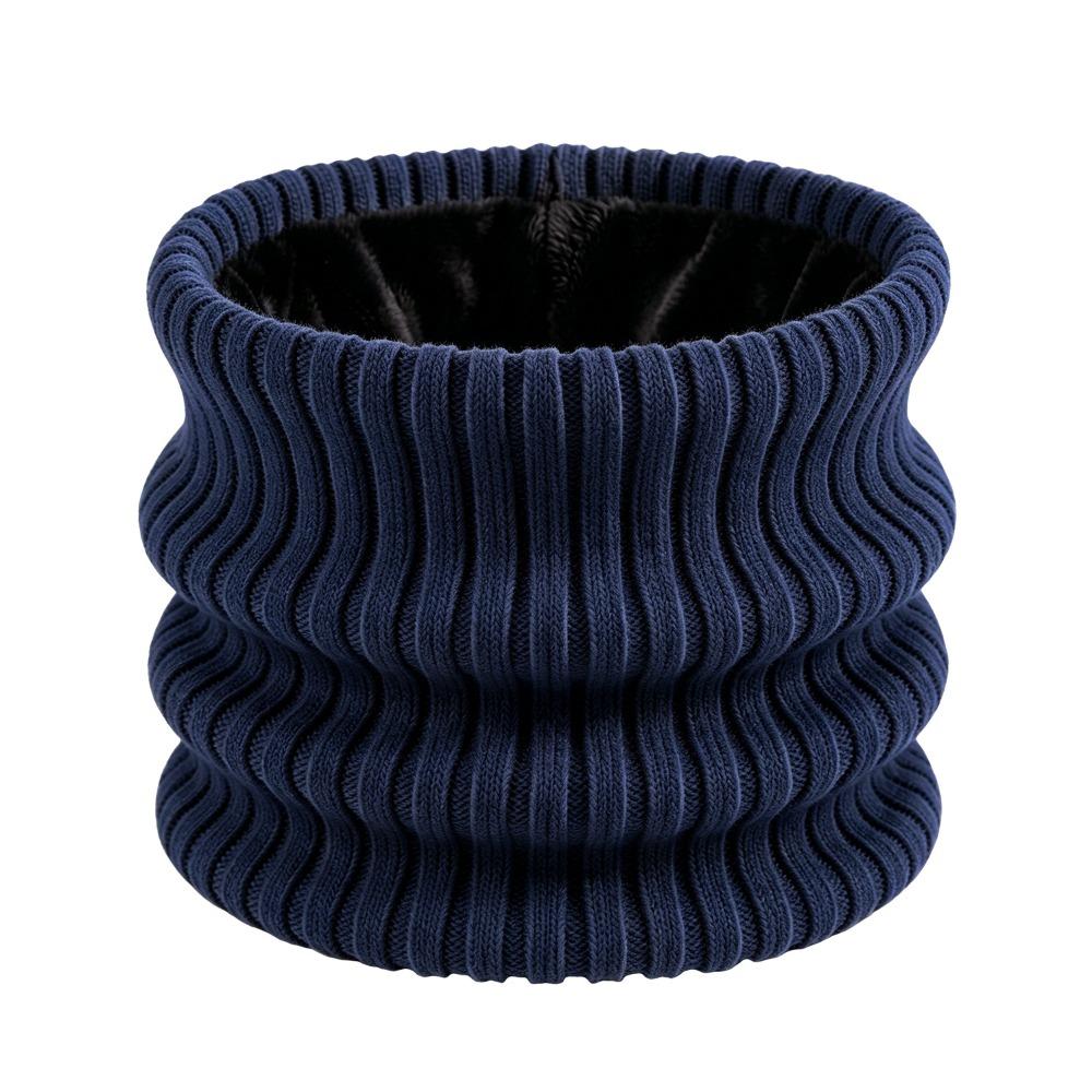 Thickened Knitted Scarf Striped Knitted Neck Warmer Flexible Neck Gaiter Hiking
