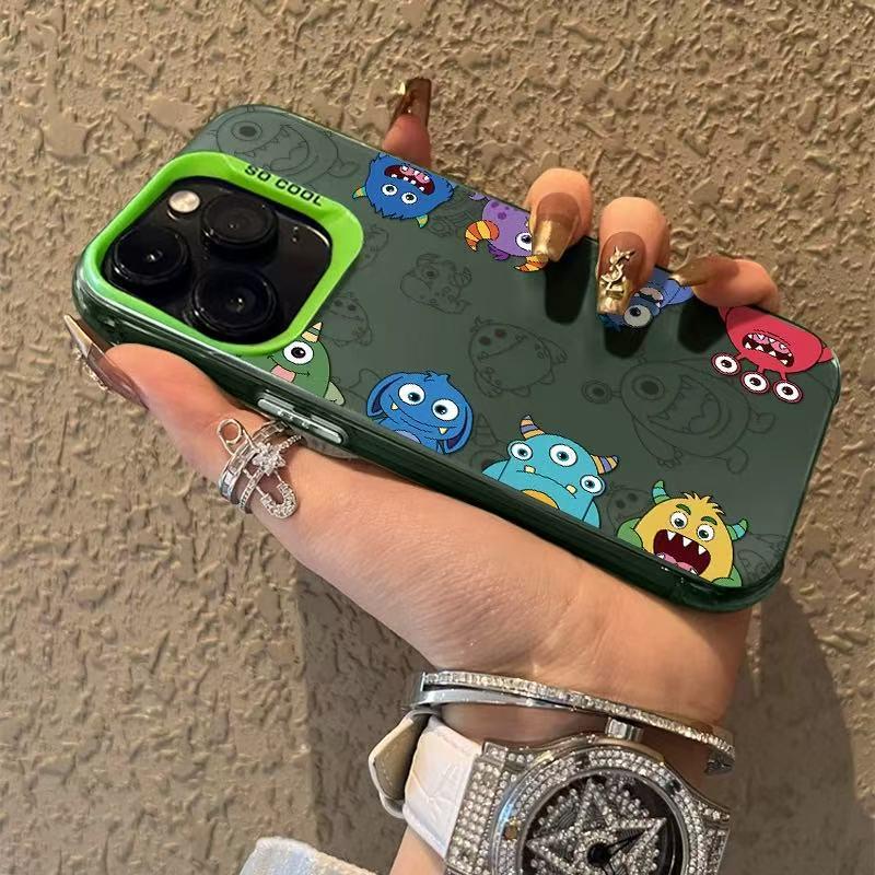 Cartoon Monster Phone Case for Apple iPhone 12/13/14/15 Pro/16 Pro Max/17