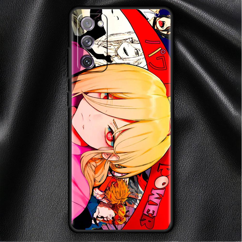 Bumper Case For Samsung Galaxy S22 Ultra S21 FE S20 Plus S10 Lite Phone Cover S10e S9 S8 S7 Silicone Funda Chainsaw Man Girl Sac