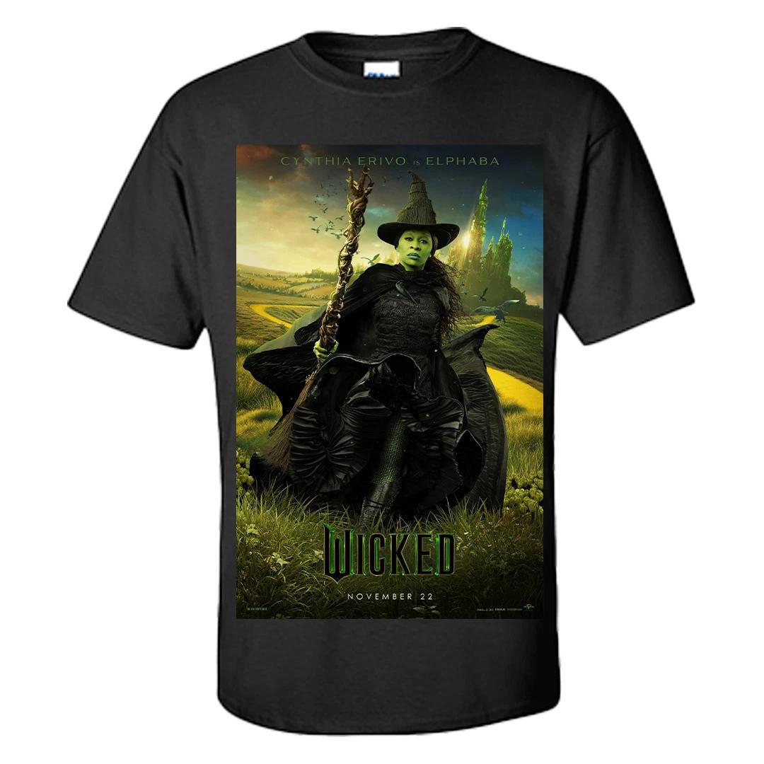 Wicked The Musical T Shirt Wicked Movie Elphaba Shirt Graphic Tee S-XXXL XL