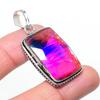 Natural Ammolite Gemastone 925 Sterling Silver Jewelry Pendant 1.97" AP-14524