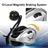 Baitcasting Reel 16KG Drag Power 6+1 BB 6.3:1 Single Handle Fishing Reel with Magnetic Brake System Baitcasting Reel with Bag