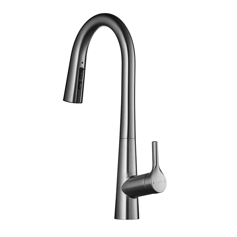 HEGII Pull-Out Swivel Kitchen Faucet with Hot & Cold Water