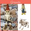 Artistic Resin Skeleton Gnome And Dog Figure For Unique Shelf And Yard Decor