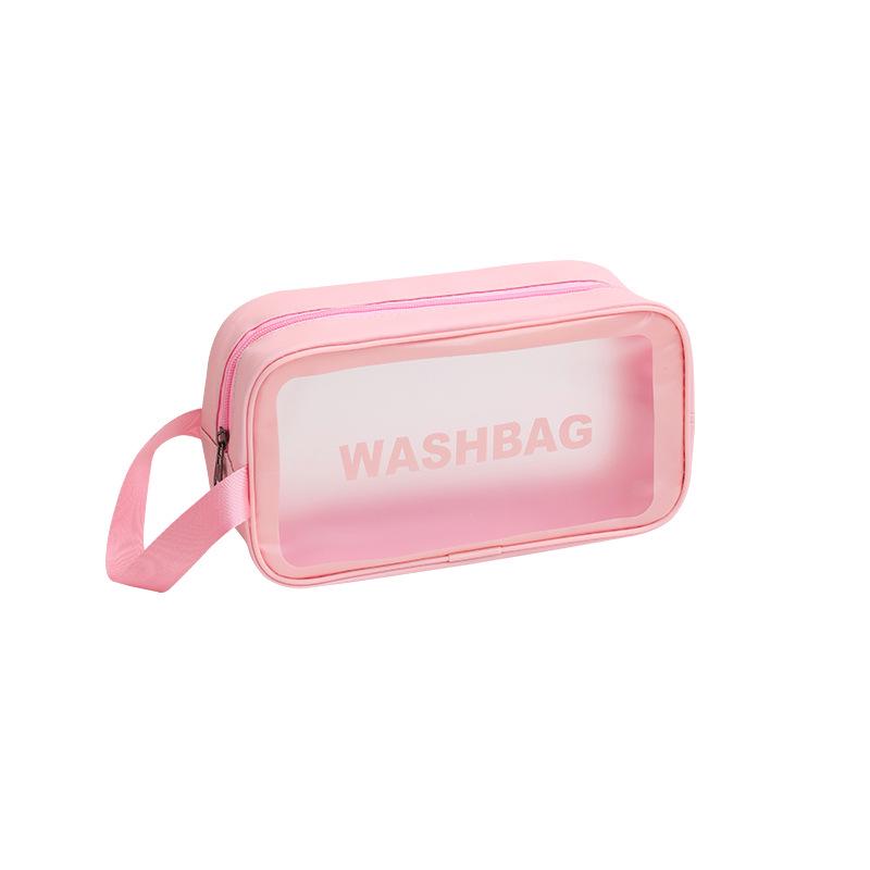 Large Capacity Waterproof PVC Makeup Bag - Portable, Transparent Travel Toiletry Organizer