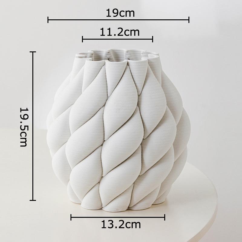 

3D Printed Ceramics Vase Creative Plant Pot Table Decoration Ornaments Flower Arrangement Flowers Vases Room Aesthetic Decor