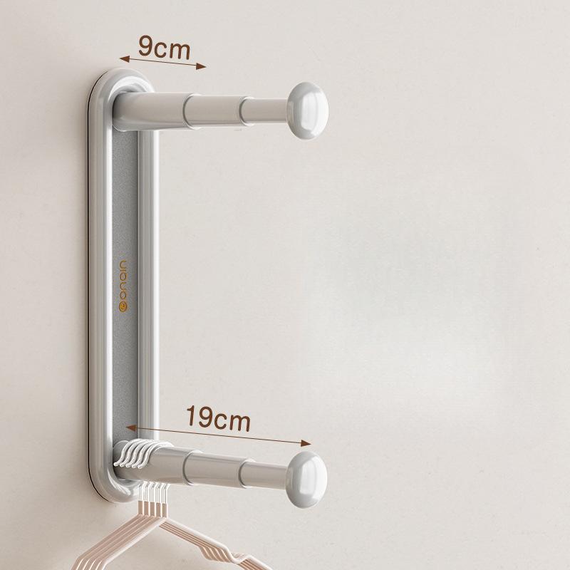 Retractable Hanger Storage Rack Free Punch Artifacts Balcony Finishing Hook Wall Hanging Wall Hanging Folding Household