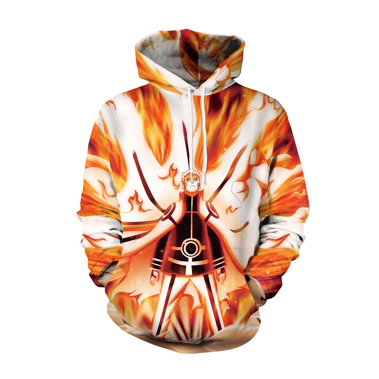 Naruto Anime Hoodie Jacket Hoodie Naruto Nine Tails Jacket Buy New