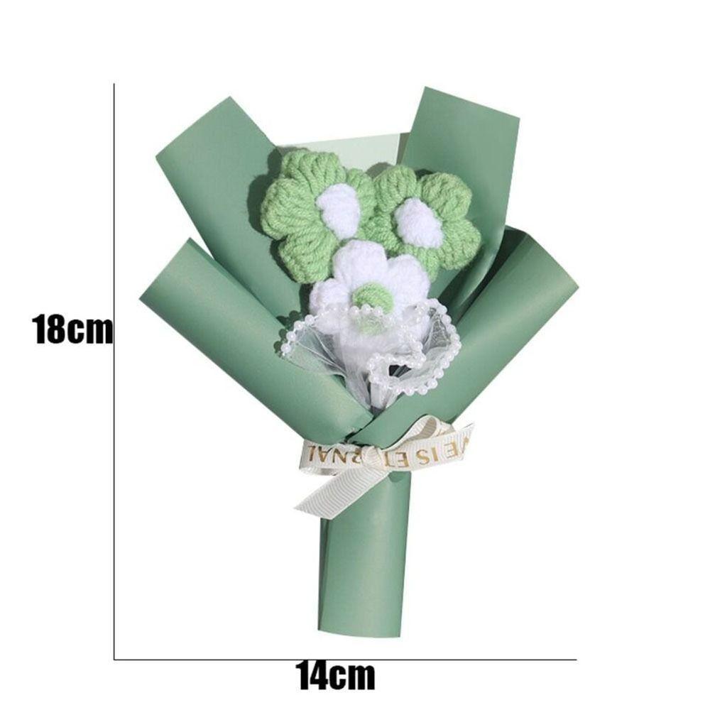 Wedding Companion Gift Fake Flowers Birthday Gift Handmade Flowers Beautiful Knitted Flower