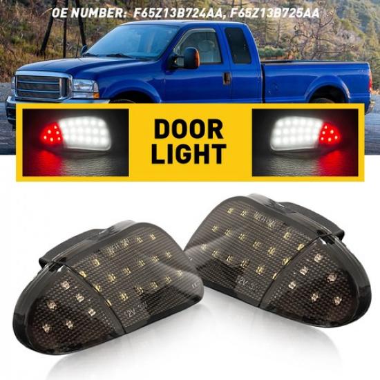 LED Interior Panel Door Courtesy Light White Red For 1997-1999 Ford F-150 F-250