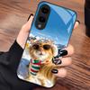 Kitty Luxury High-end PhoneCase Glass TPU PhoneCase for Samsung Galaxy S26 S25 S24 S23 S22 S21 FE,Ultra,Plus Dropresistant