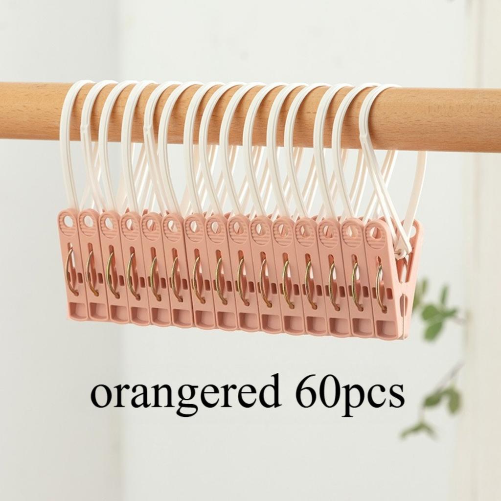 Windproof Clothespins Plastic Laundry Clip Portable Bra Socks Hanger Hook Quilt Clothing Clip Hanging Rope Clothes Peg