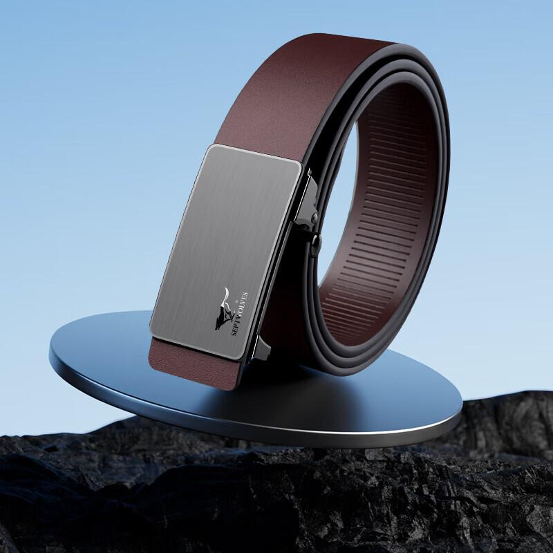 

Septwolves Men s Automatic Buckle Leather Belt Gift Set 120cm