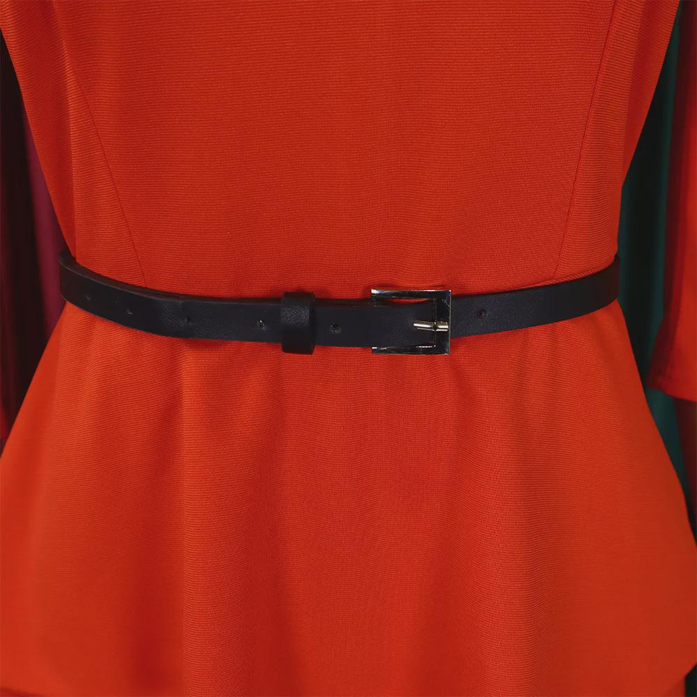 European & American Ruffled V-Neck Pencil Dress - Retro Style, Women's Temperament.