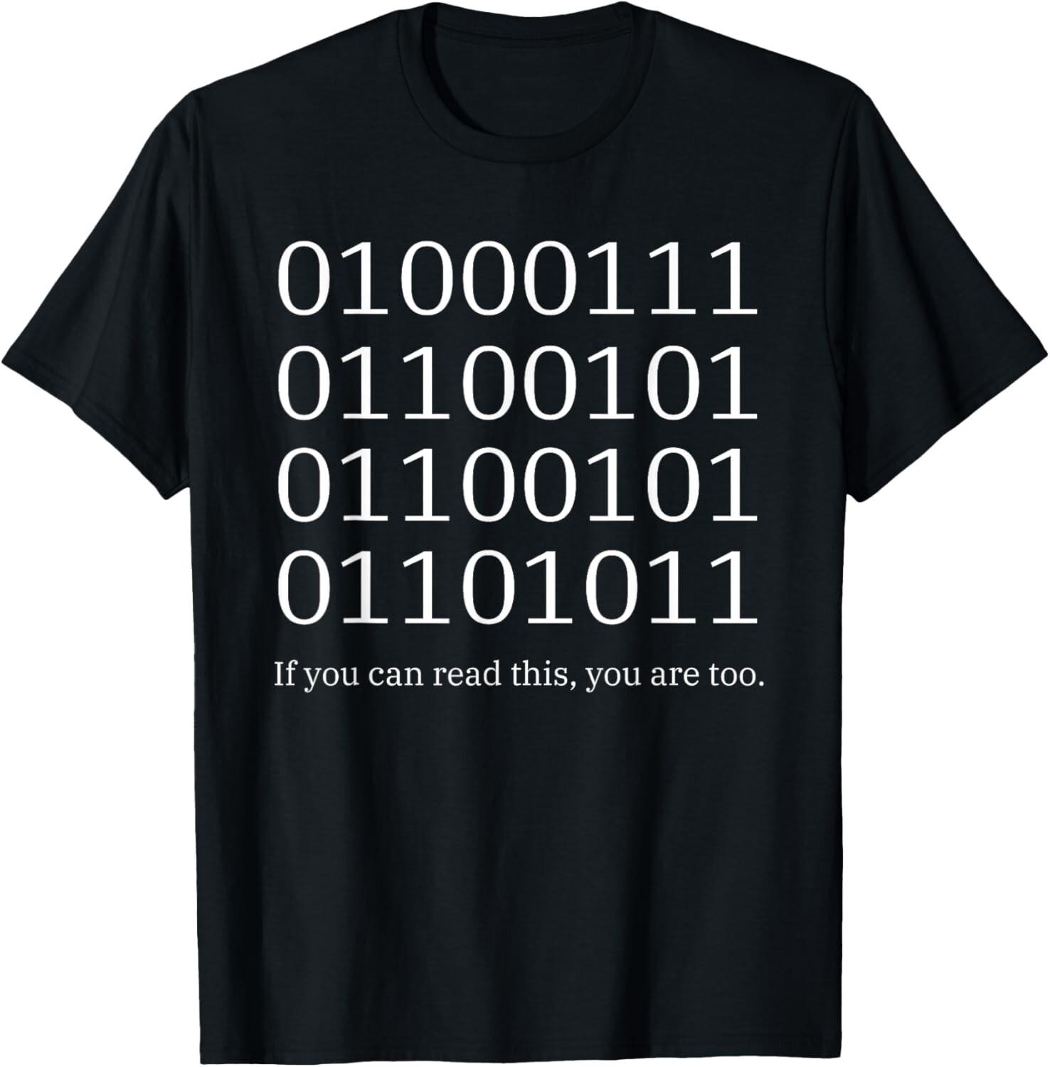 Binary Code Interesting Computer Science Programmer Coding Gift Mens and Womens Gender TShirt S