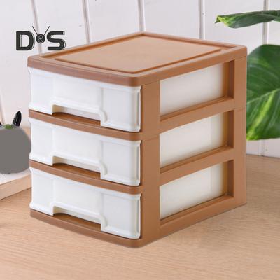 Scatola portaoggetti da scrivania con cassetto, grande capacità, design a 3 strati, cassetti impilabili, organizer per cosmetici