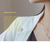 French Starry Sky Moon Square Necklace, Gold-Plated Titanium Steel, Personalized Design, Fashionable and Colorfast Jewelry.