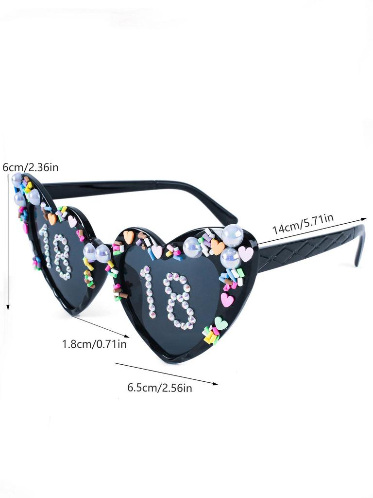 TEMU Black Birthday Party Sunglasses, Unisex Sexy Design 2025.