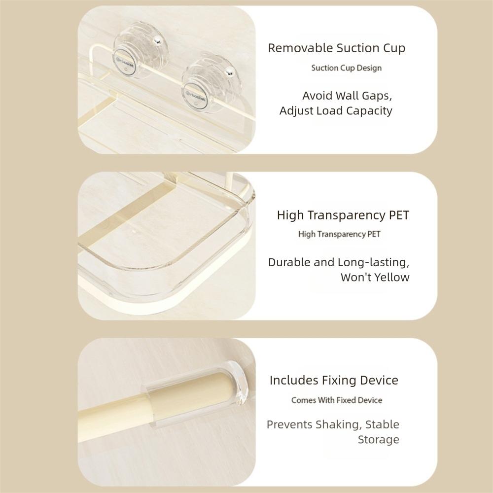 Punch Free Storage Shelf Suction Cup Triangle Shelf High Quality Organizer Rack  Home Use