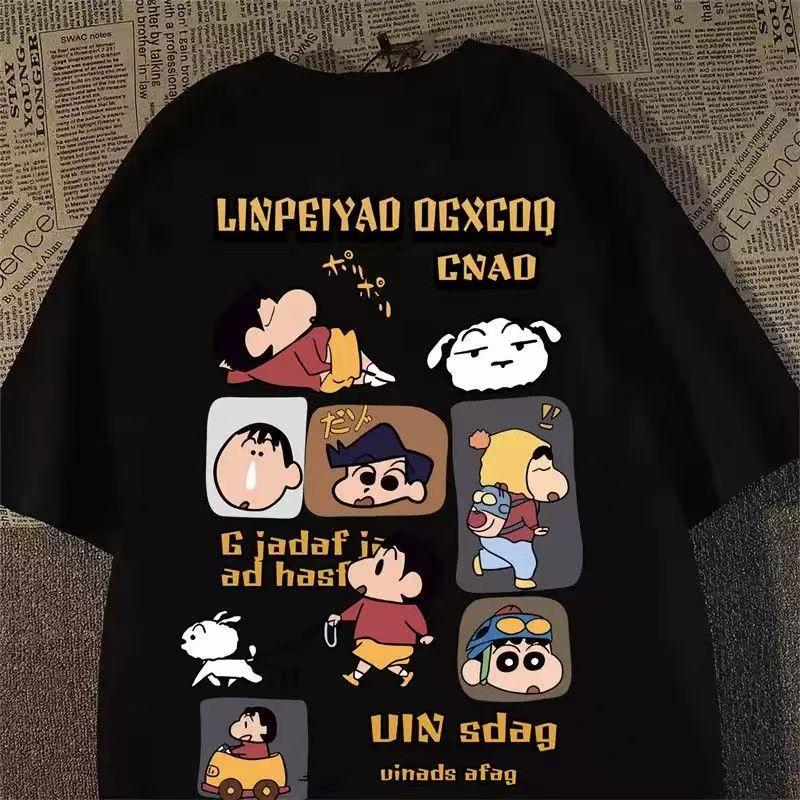 

Crayo.n Little.e Новая футболка с принтом в стиле японского аниме, повседневная, милая, хлопковая, милый стиль, женская футболка, уникальный высококачественный топ 4XL