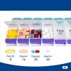 Push Button (7-Day) Pill Box Medicine Case Vitamin Organizer Weekly 2 Times A Day AM/PM Large Compartments Arthritis Friendly