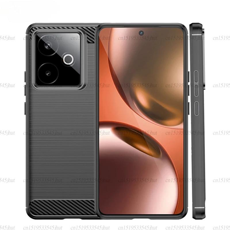 For Realme GT 7 Case Shockproof Soft TPU Silicone Carbon Fiber Back Cover For Realme GT 7T 7 Global Case For Realme GT 7 Case