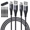 USB C Cable 2FT (2-Pack), 3A Fast Charging USB A to USB C Cable, Nylon Braided Jacket, for iPhone 16/16 Plus / 16 Pro Max /15 Series, Galaxy S24/S23