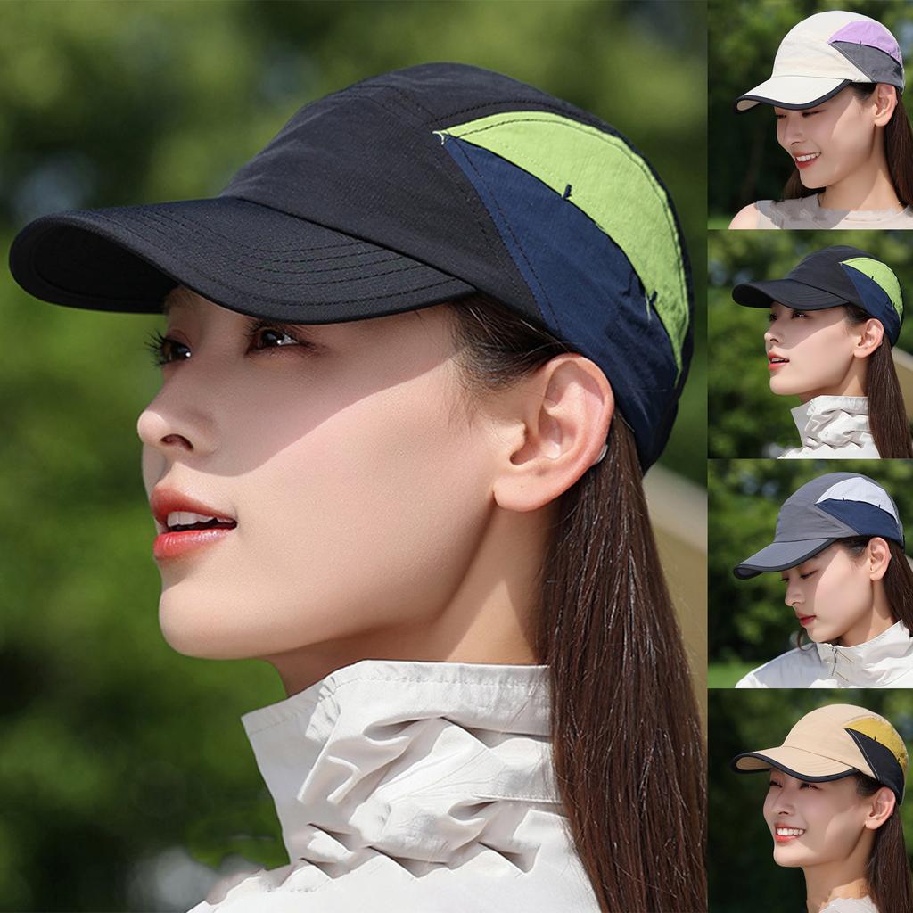 Unisex Quick Drying Baseball Cap, Outdoor Sports Hiking Cap, Thin Breathable Color Blocked Hat